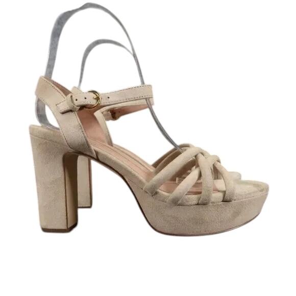 Cole Haan Shoes Womens 5.5 Sandal Pumps Platform Leather Ankle Strap Open Toe - Picture 1 of 15